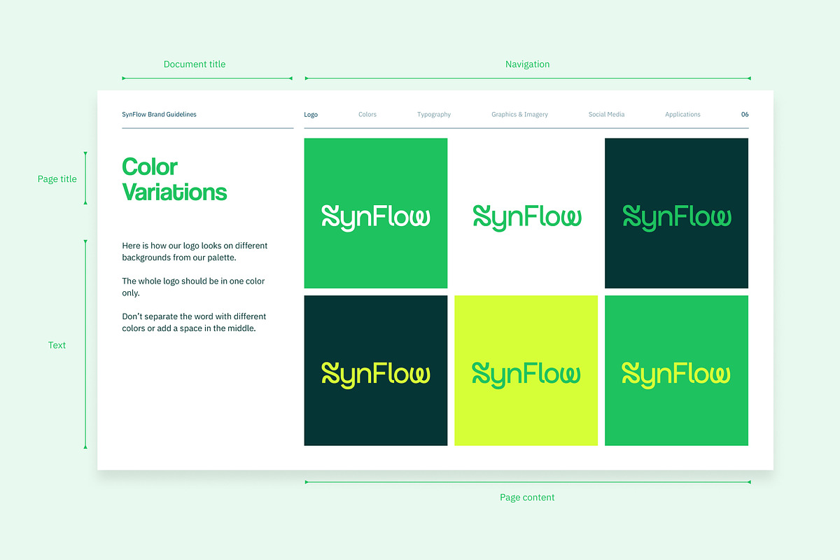 Synflow - Brand Guidelines Template, a Branding & Logo Template by Hamdi Designs (Photo 5 of 12)