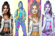 Neon Pop Art Photoshop Action, a Brushes & More by MRI STUDIO (Thumbnail 2 of 14)