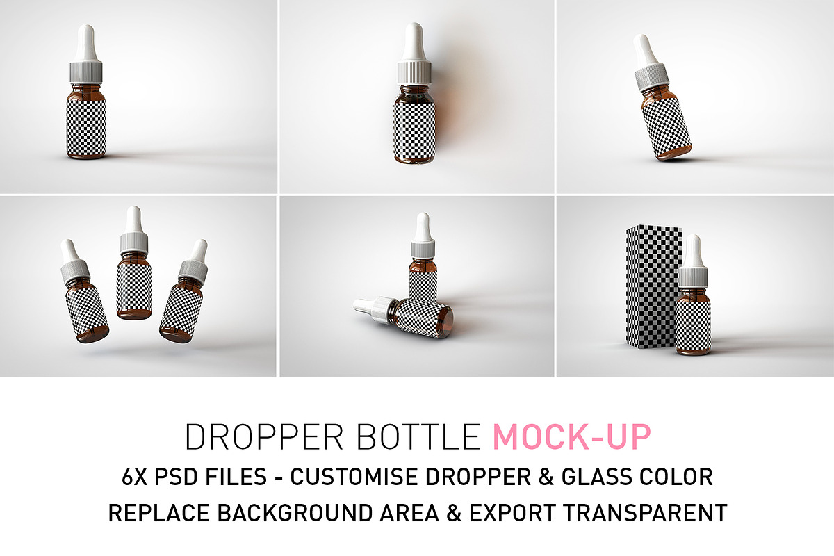 Dropper Bottle & Box Mock-Up | 10ml, a Household Mockup by TSOBG (Photo 2 of 20)