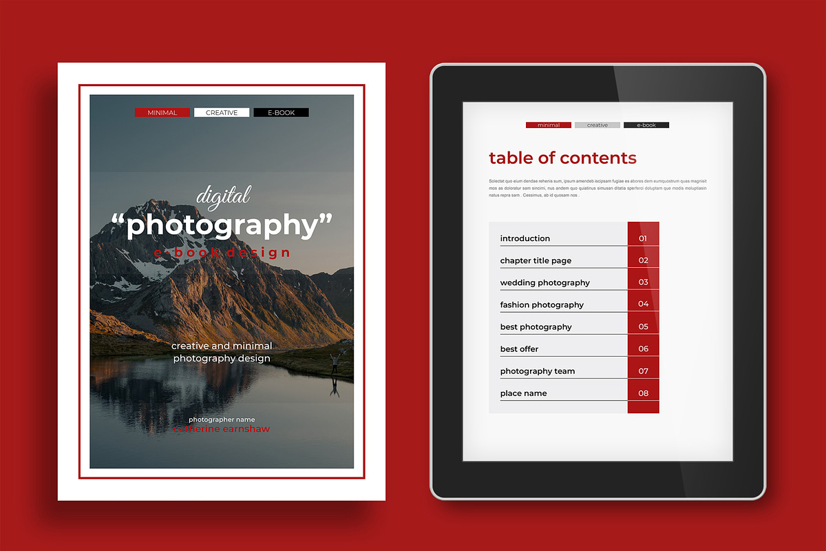 Creative Photography eBook Layout, an UI Kit Template by MightyDesign (Photo 2 of 10)