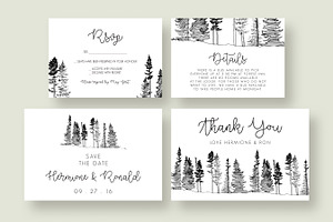 Forest Drawing Wedding Suite