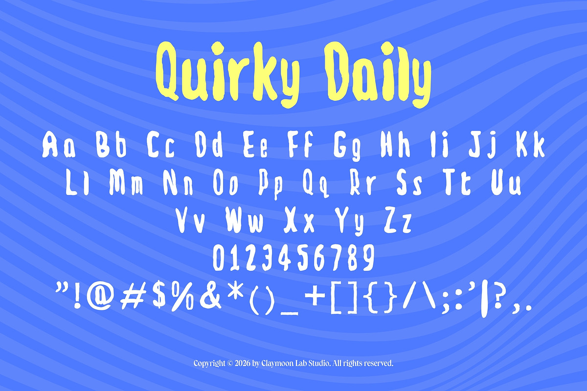 Quirky Daily — Playful Display Font, a Handwritten Font by Claymoon Lab (Photo 4 of 14)