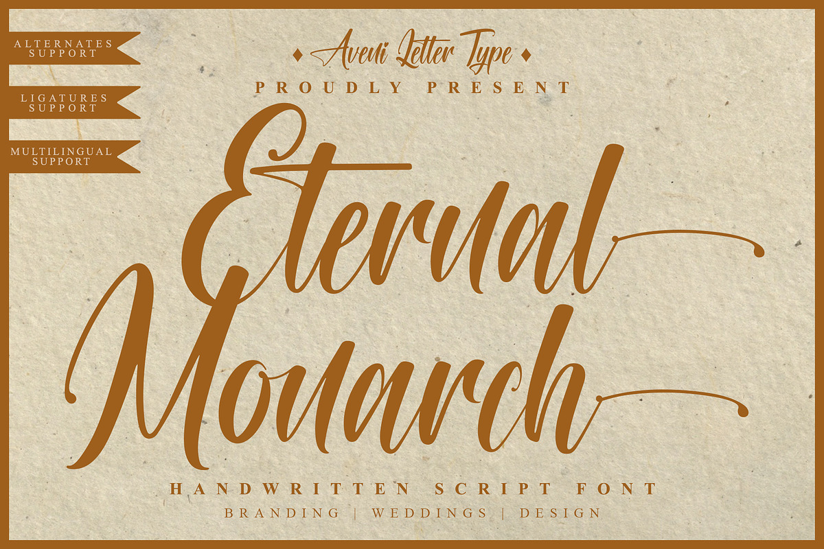 Eternal Monarch | Handwritten, a Handwritten Font by Aveni Letter Type (Photo 1 of 10)