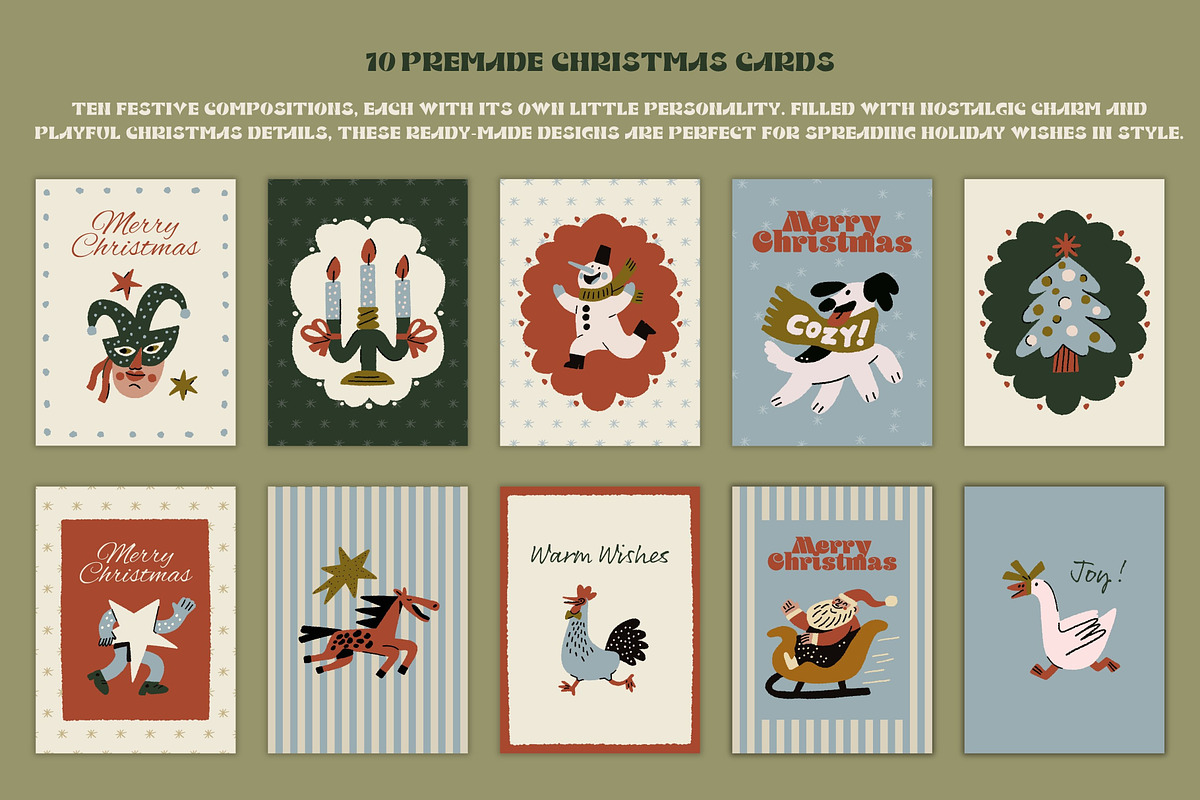 Vintage Christmas Collection, a Seasonal Illustration by Veyla (Photo 10 of 19)