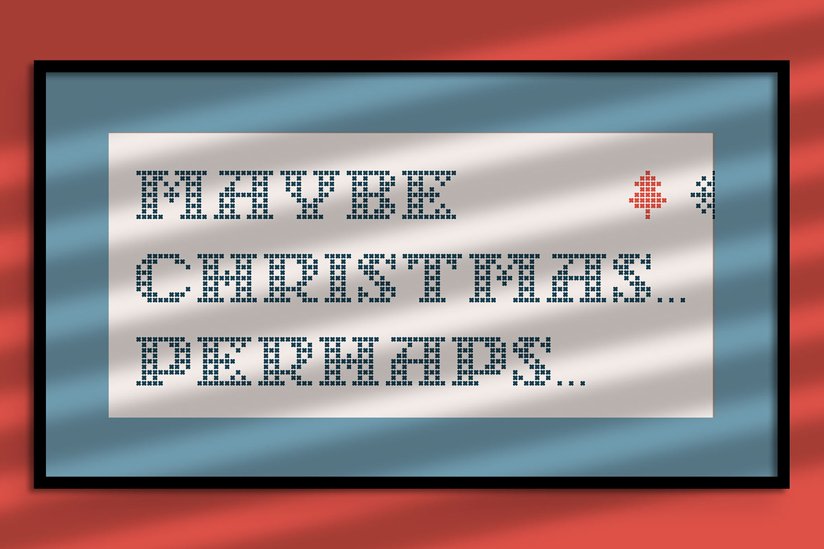 Lockdown Christmas - knitted fonts, a Font by kaer_shop (Photo 2 of 12)