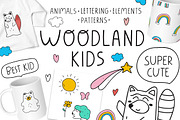 Woodland kids, an Animal Illustration by cutelevindesign (Thumbnail 1 of 10)