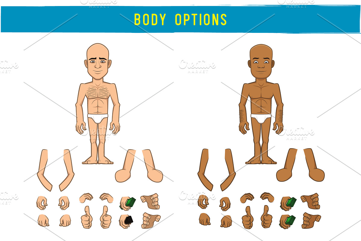 Businessman characters creation kit, a Work Illustration by yuanden graphics (Photo 9 of 15)
