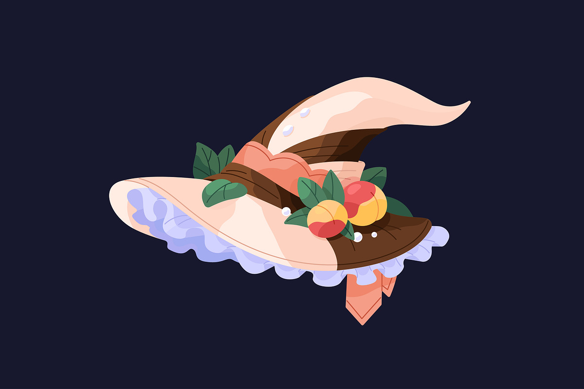 Witch, wizard hats set + patterns, an Object Illustration by PaperTrident (Photo 3 of 20)