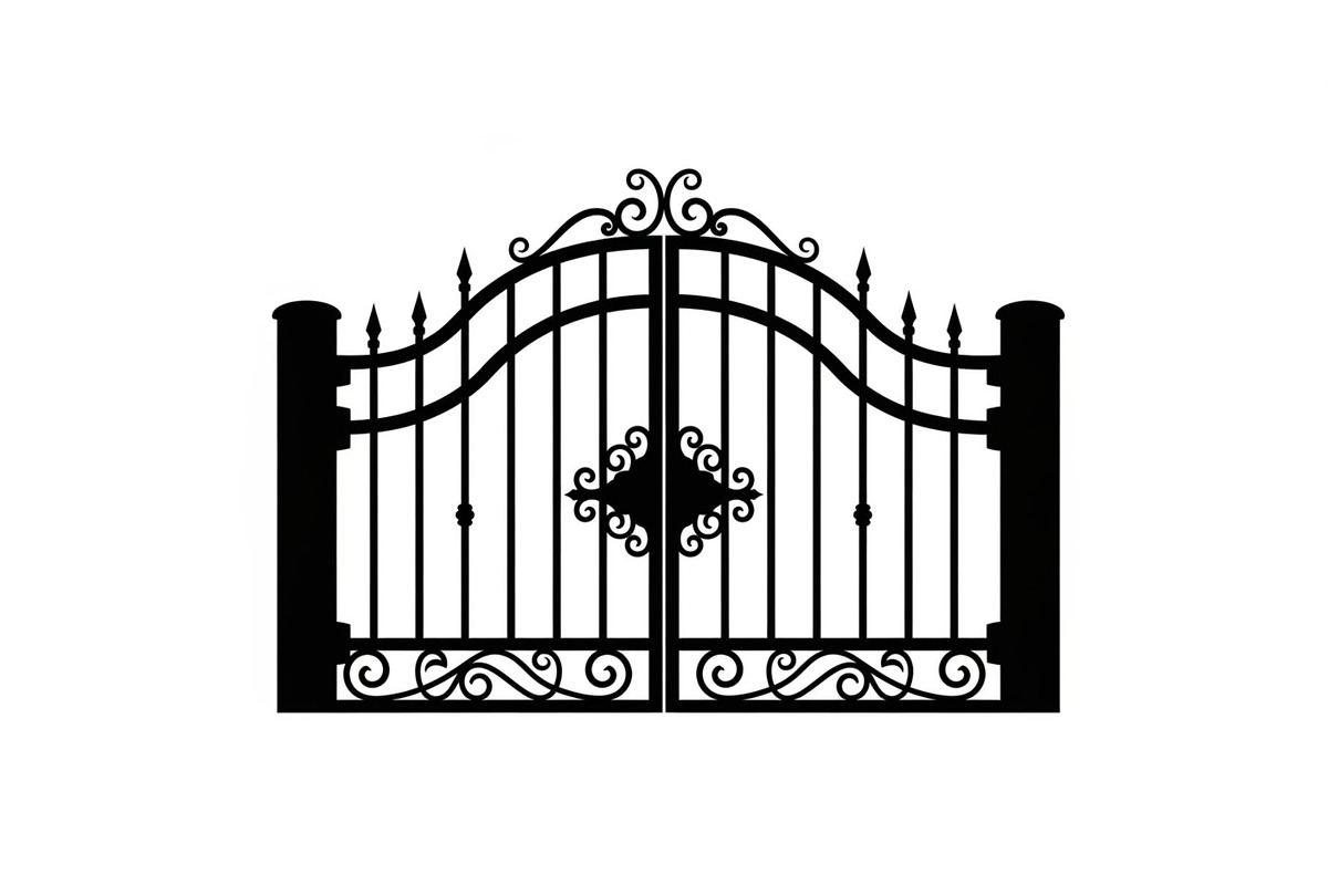 Ornate Wrought Iron Gate Vector Bund, an Illustration by Designs_River (Photo 35 of 47)