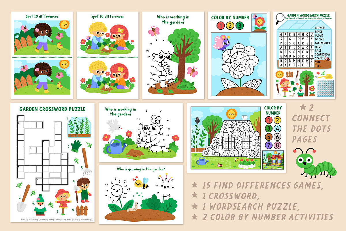 Garden games and activities for kids, an Education Illustration by Lexi Claus (Photo 9 of 15)