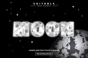 Moon Editable Text Effect