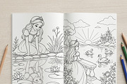 Magical Princess Coloring Book Vol28, a Person Illustration by ikarifq shop (Thumbnail 7 of 7)