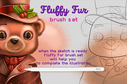 PROCREATE BABY ANIMALS PORTRAIT KIT, a Brush Add-On by AlexandraArt (Thumbnail 10 of 13)