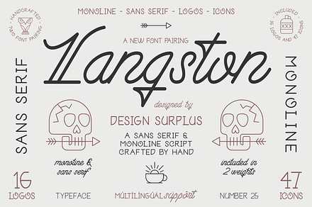 Langston Script + Sans Serif