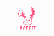 Cute Rabbit Face Logo Template, a Design Template by Signatoro (Thumbnail 1 of 2)