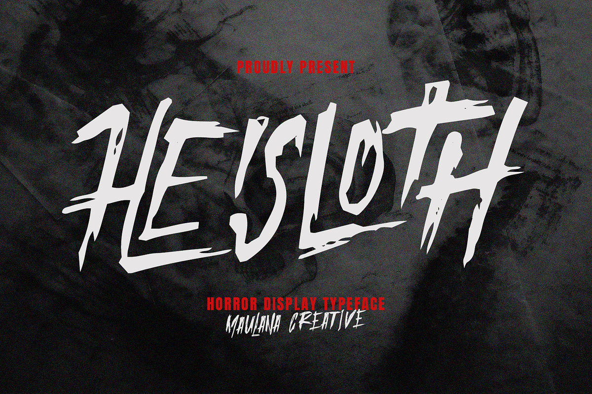 Heisloth Handmade Horor Brush Font, a Handwritten Font by Maulana Creative (Photo 1 of 7)