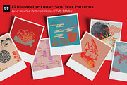 15 Vector Lunar New Year Patterns, a Pattern Graphic by CC CREATIVE CO (Thumbnail 7 of 23)