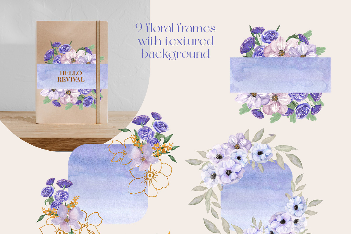 Dusk Purple. Very Peri Flowers 2022, a Decorative Illustration by Catch the Dream Art (Photo 11 of 22)