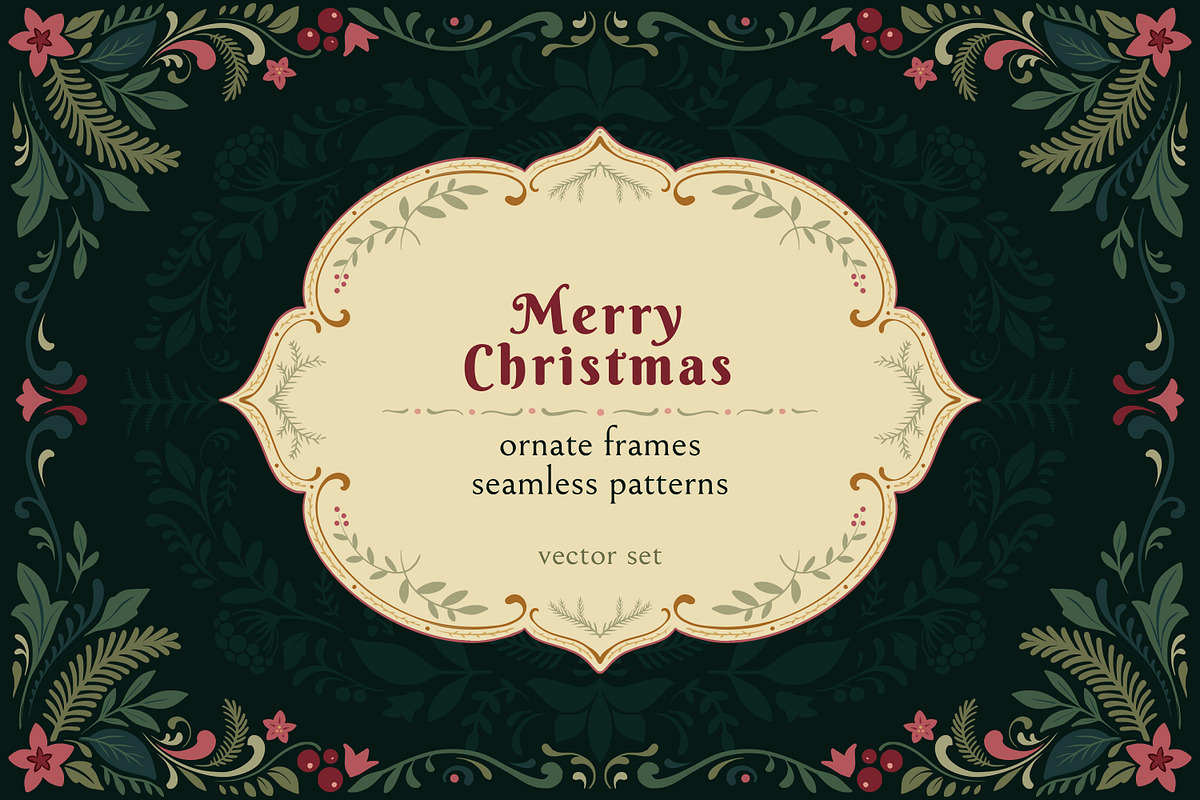 Christmas Ornate Frames & Patterns, an Object Graphic by Molly art (Photo 1 of 14)