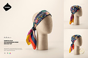 Habotai Silk Scarf Mannequin Mockup, a Hat Mockup by creatsy5 (Thumbnail 1 of 8)