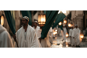 Islamic Religious Procession With, an Architecture Photo by piter.goskov