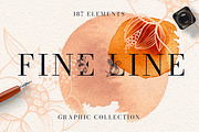 FINE LINE Floral Graphic Collection, a Decorative Illustration by Olga Begak Art & Design (Thumbnail 1 of 11)