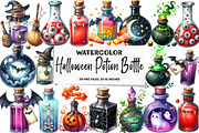 Halloween Potion Bottle Clipart Set, an Illustration by DreamArtGraphic (Thumbnail 1 of 5)