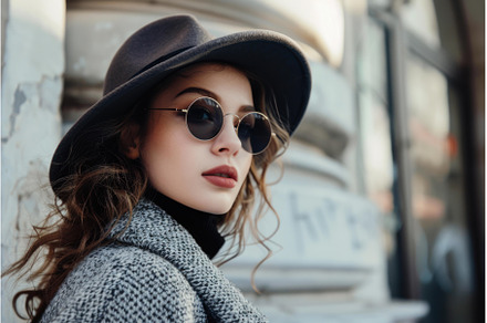 Stylish woman wearing hat and, a Person Photo by Ylivdesign