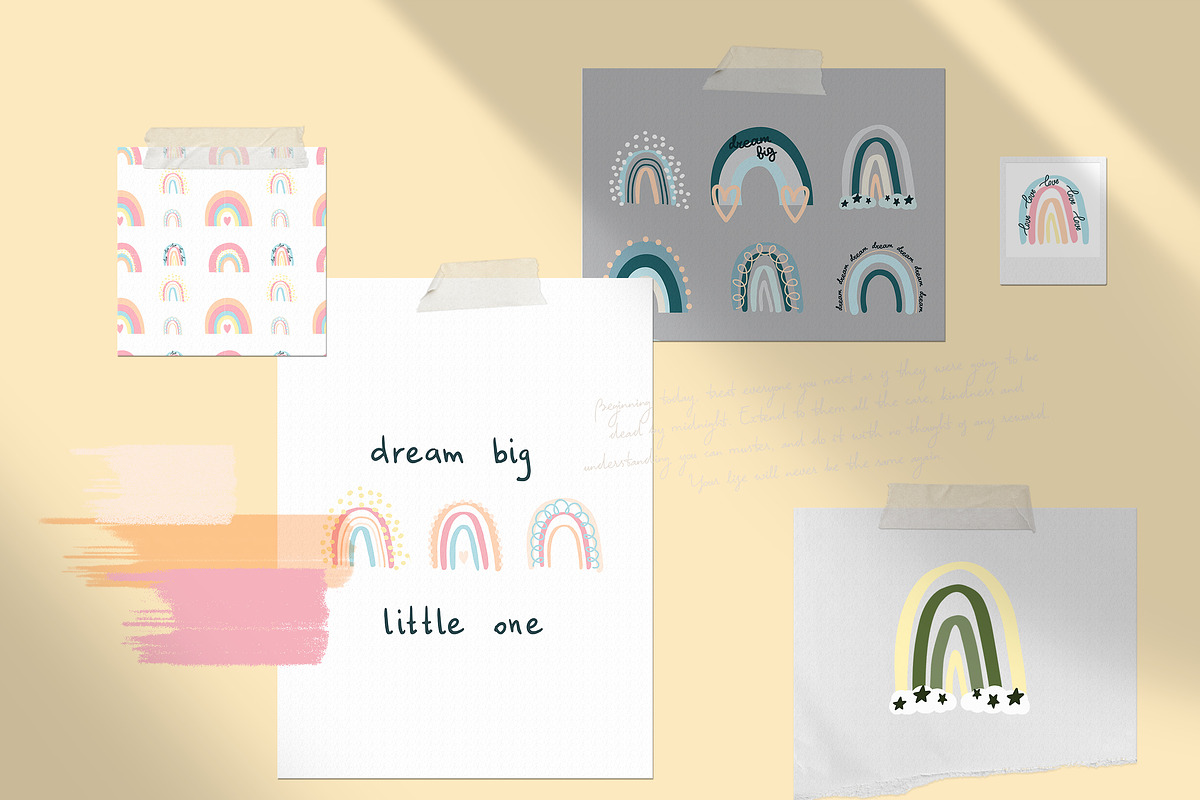 PASTEL RAINBOW. Abstract Graphic Set, an Object Graphic by Alisha Gronska (Photo 7 of 13)