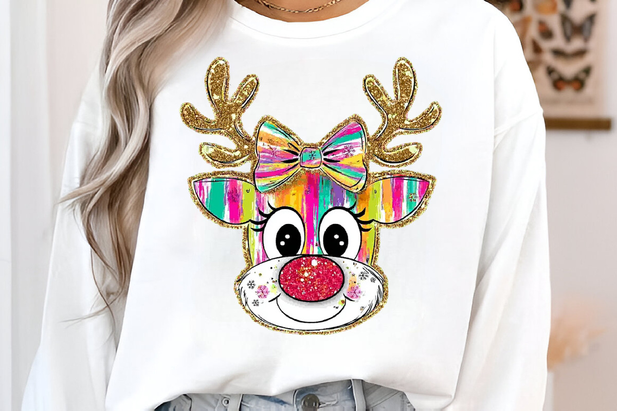 Colorful Coquette Glitter Reindeer P, a Graphic by Libby Wishes (Photo 5 of 6)