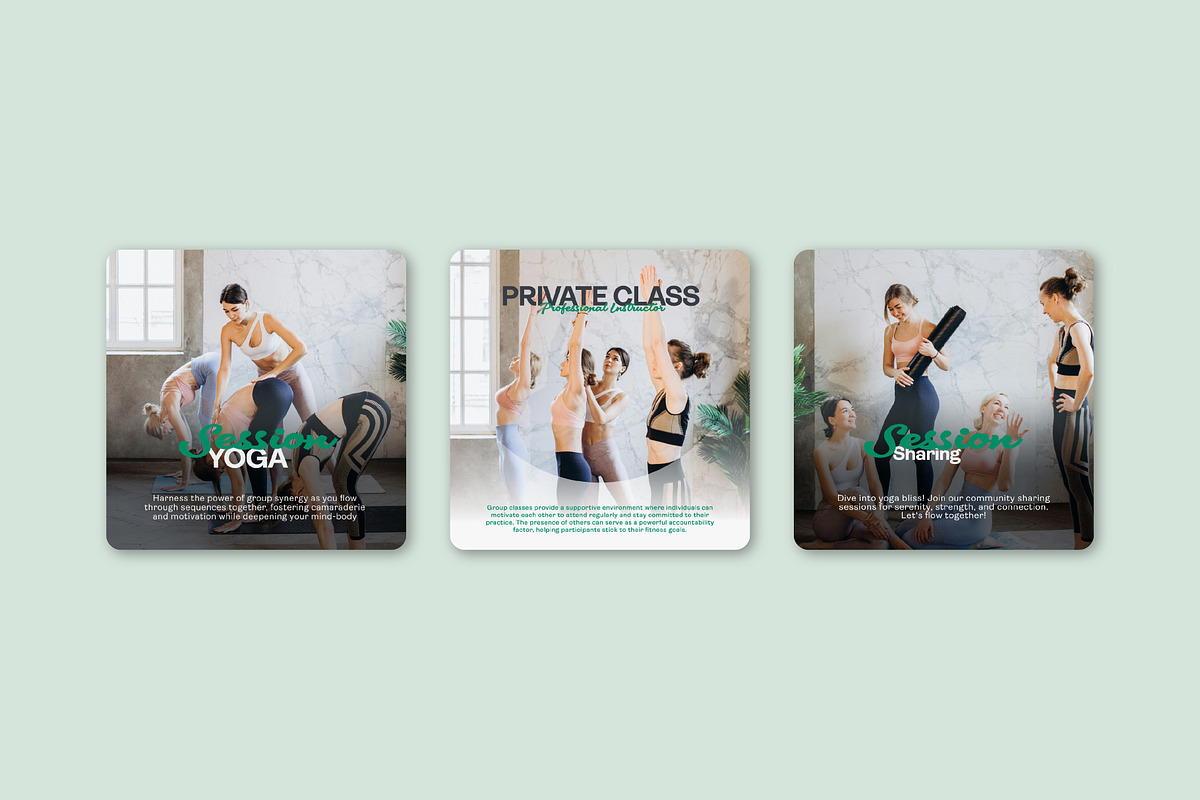 Yoga // Wellness Social Media Kit, a Design Template by SecondBrain Store (Photo 2 of 9)