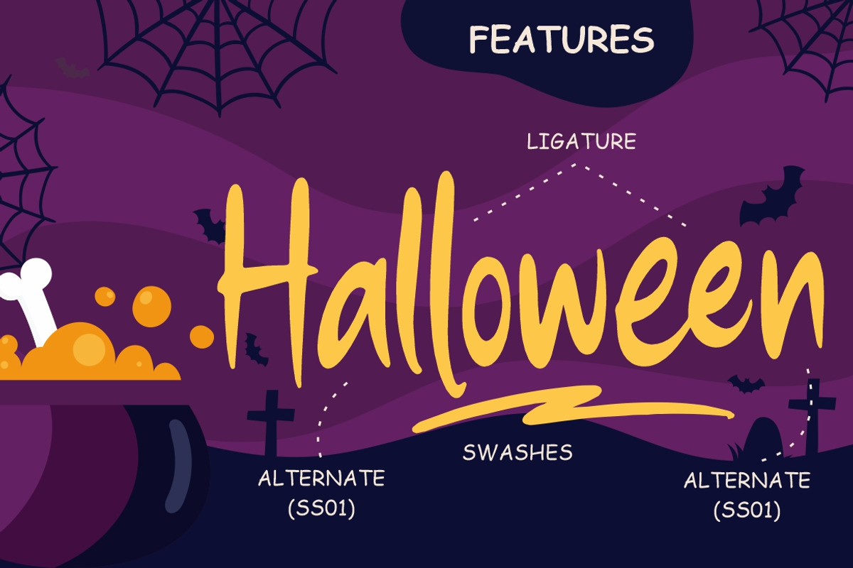Ghostily Spooky Halloween Typeface, a Sans Serif Font by Creatype Studio (Photo 4 of 9)
