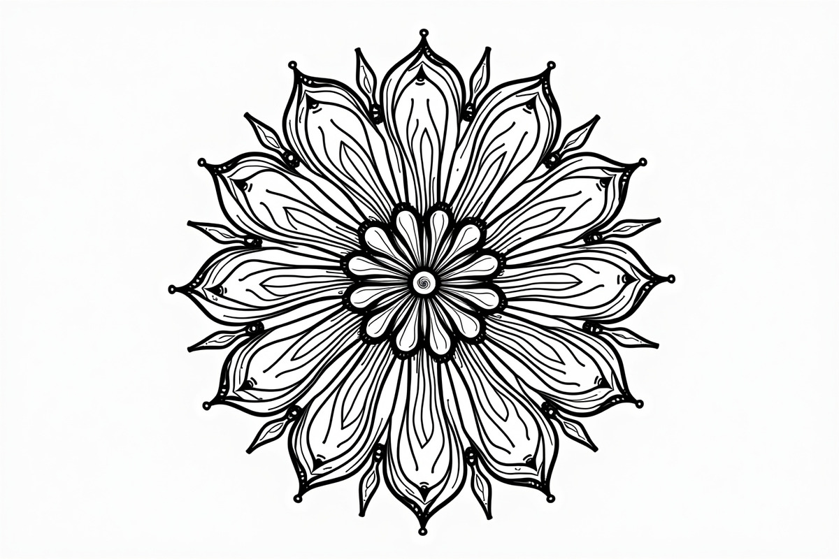 Mandala Pattern Coloring Bundle, an Illustration by Gfx_Store (Photo 4 of 11)