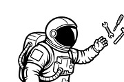 This vector astronaut artwork, an Illustration by Amazin_art (Thumbnail 18 of 30)