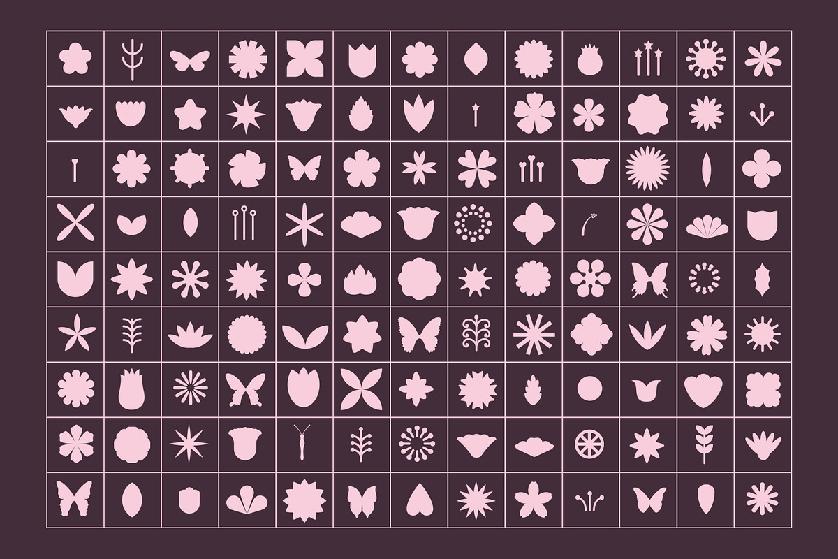Flower Stamp Brushes for Procreate, a Brush Add-On by seamless team (Photo 5 of 5)