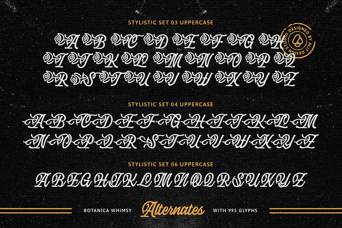 Botanica Whimsy Typeface, a Script Font by alit design (Photo 10 of 20)