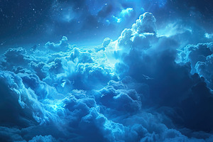 Dreamy Blue Cloudscape, a Nature Photo by Ales Munt