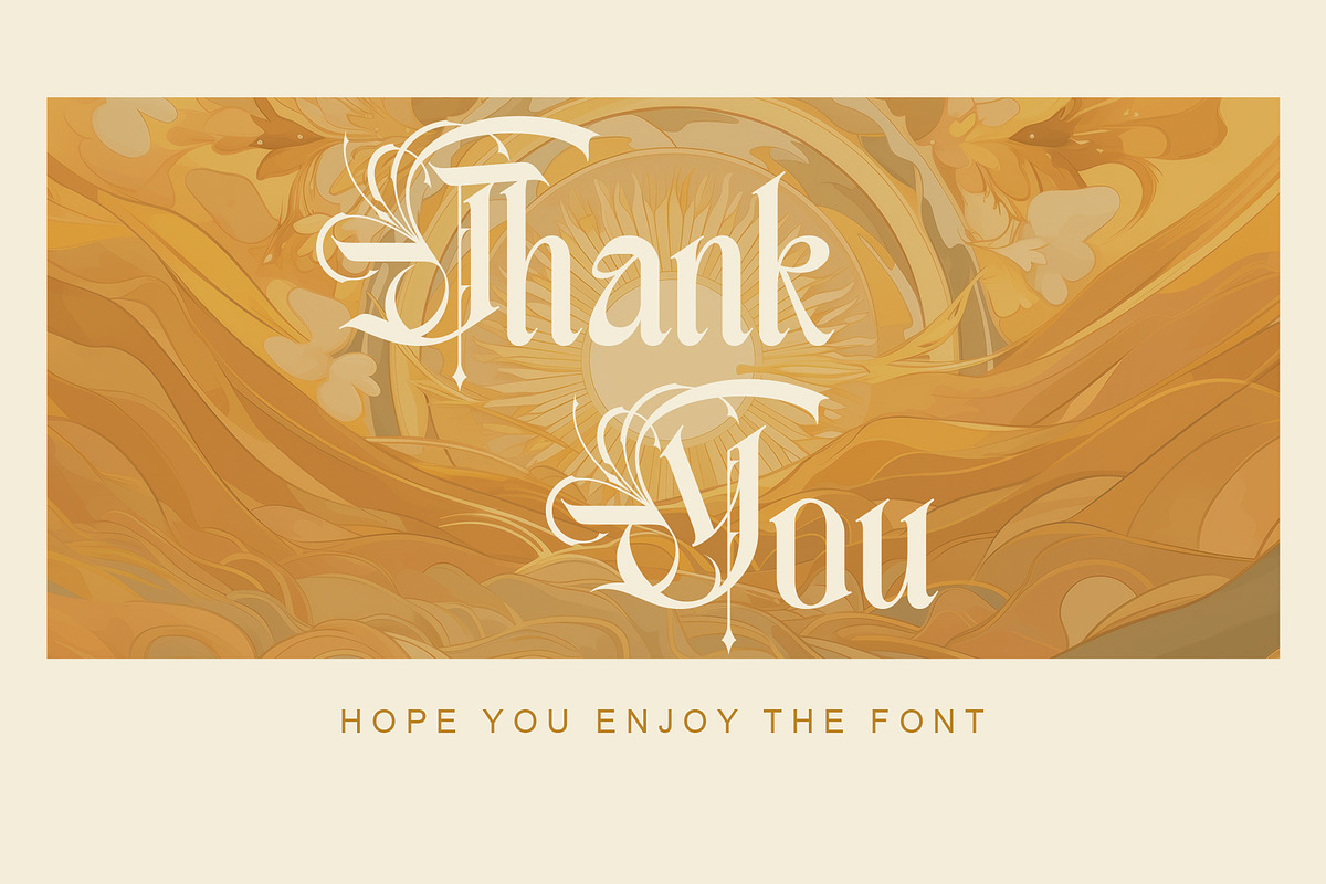 Highcrest Elegant Blackletter Font, a Blackletter Font by Letterara (Photo 15 of 15)
