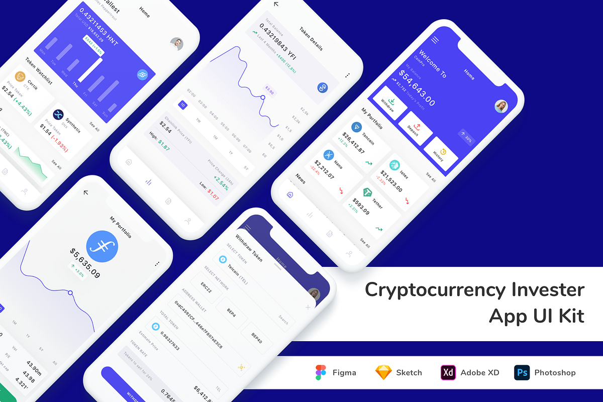 Cryptocurrency Invester App UI Kit, an UI Kit Template by Betush ...