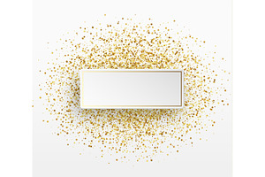 Golden bright sparkles background, a Product Mockup by Modern vector