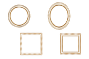 Ornate Gold Frames Clipart Bundle, an Object Graphic by 3PointsCreative (Thumbnail 4 of 9)