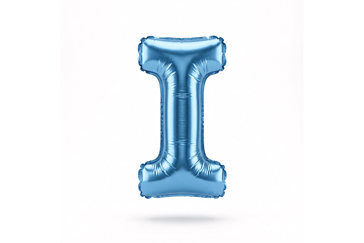 Blue Metallic Letter I Foil Balloon, a School & Education Photo by shahsoft (Photo 1 of 2)