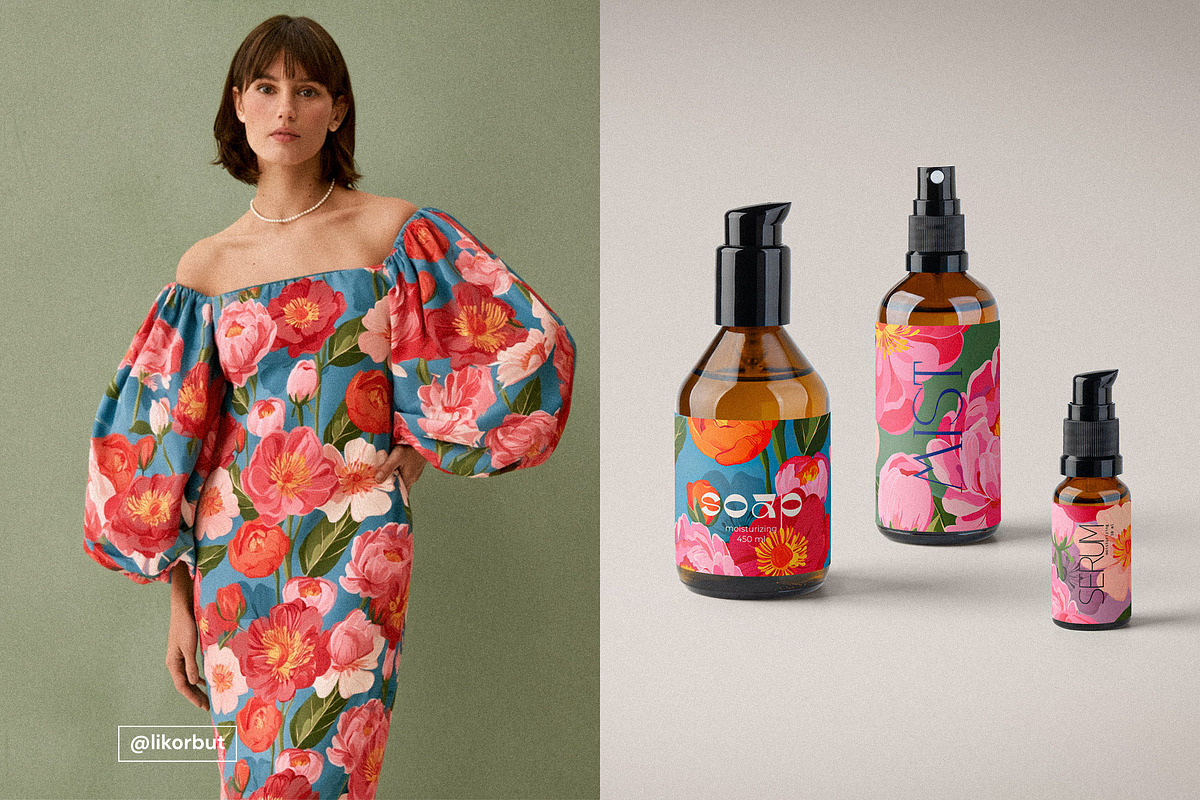 Lush Bold Botanical Floral Pattern, a Pattern Graphic by likorbut (Photo 7 of 13)