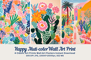 4 happy muti-color art print, a Decorative Illustration by ARTOZEN DIGITAL (Thumbnail 1 of 13)