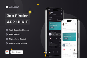 WorkScout - Job Finder App UI Kit, an App Template by Nait Creative