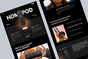 Podcast Landing Page Design, a Landing Page Template by UiDex (Thumbnail 3 of 4)