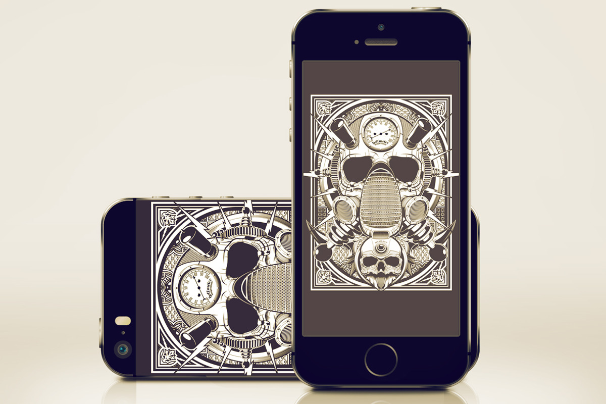 Detailed Vector Skull Illustration, an Illustration by Imagine Design (Photo 5 of 5)