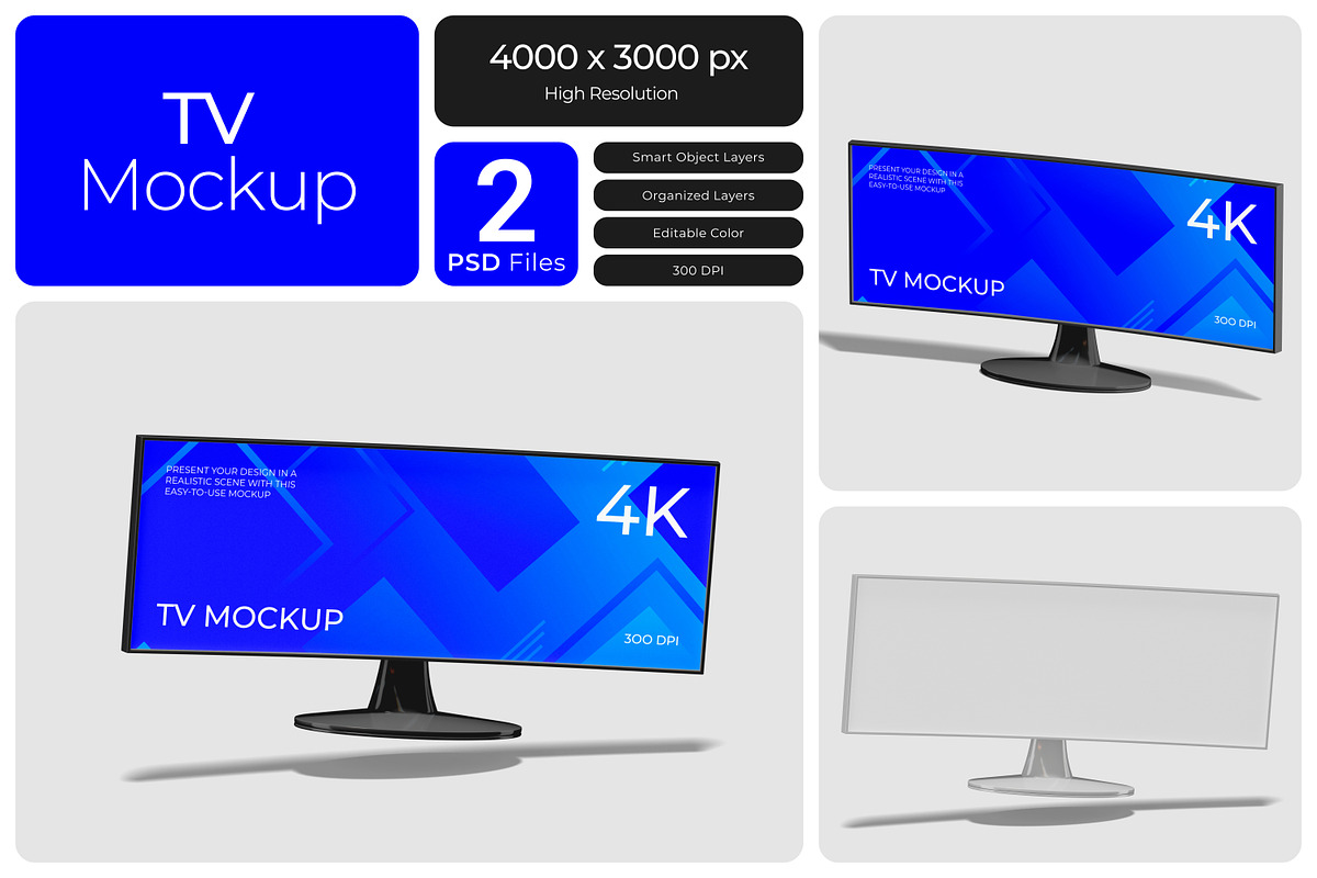 TV Mockup, a Product Mockup by Bartama Graphic (Photo 1 of 3)