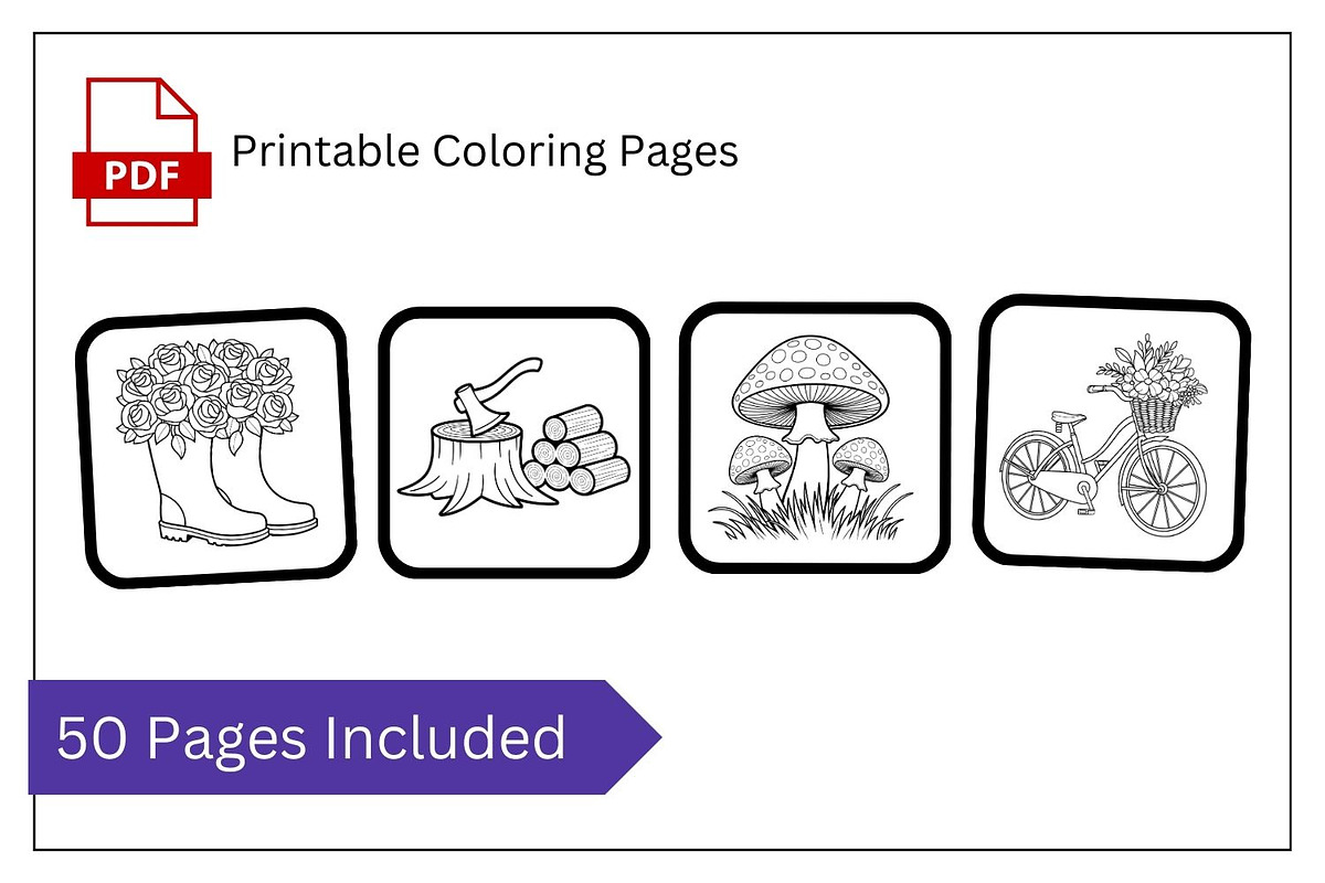 Cozy Spring Coloring Book, a Seasonal Illustration by Ammar Arts (Photo 2 of 3)