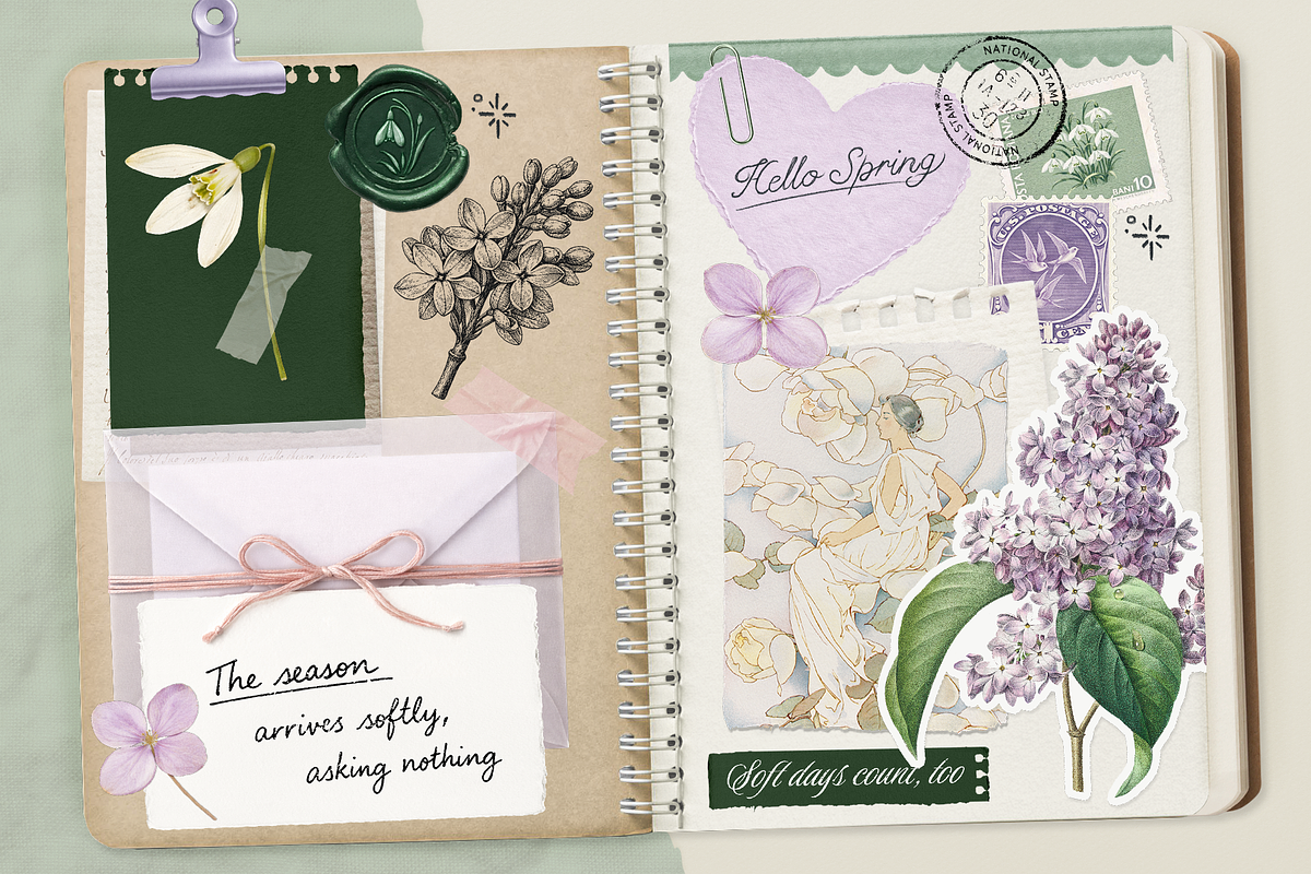 BREATH OF SPRING Scrapbooking Bundle, an Object Graphic by Moon Starer Studio (Photo 4 of 10)